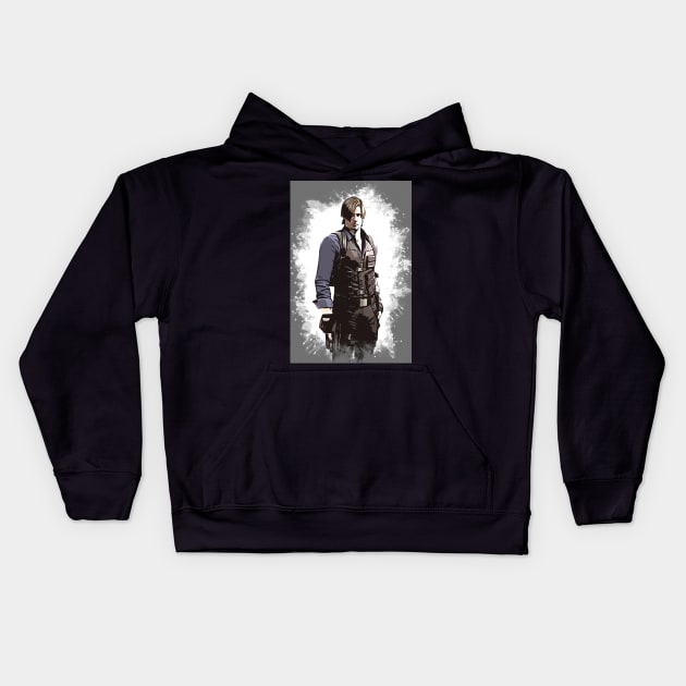 A Tribute to Leon Kennedy Kids Hoodie by Naumovski